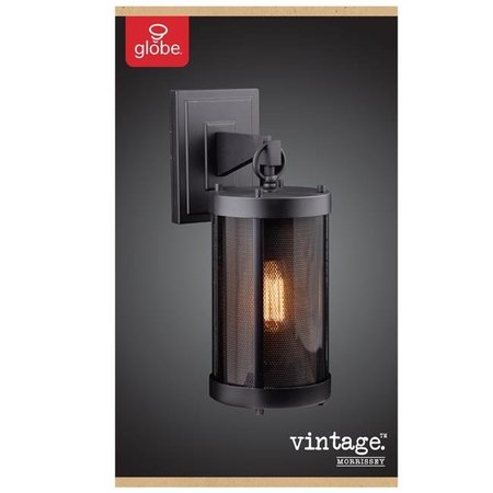 GLOBE ELECTRIC Globe Electric 3001848 Vintage 1-Light Natural Black Morrissey Wall Sconce 3001848